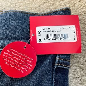 Spanx distressed skinny jeans